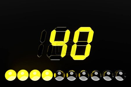 Photo for 3d illustration  control panel icon with indicator  . Normal  risk concept on speedometer. Credit rating scale - Royalty Free Image
