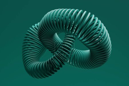Foto de Ilustración 3D de una forma verde. Forma fantástica. Formas geométricas simples - Imagen libre de derechos