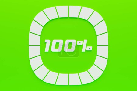 Photo for Percentage gauges on a green background - Royalty Free Image