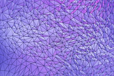 Téléchargez les photos : Modèle polygonal violet avec triangles, texture géométrique 3d - en image libre de droit