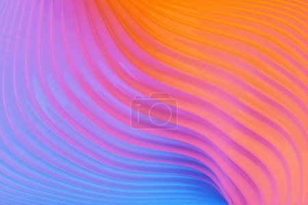 Photo for Abstract  gradient and geometric stripes pattern. Linear  blue and pink     pattern, 3D illustration. - Royalty Free Image