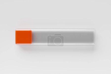 Photo for 3d illustration of speed measuring speed icon. Colorful  panel  icon, pointer points to orange normal color - Royalty Free Image