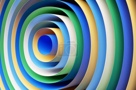 Téléchargez les photos : 3D rendant abstraite fractale ronde colorée, portail. Spirale ronde colorée. - en image libre de droit