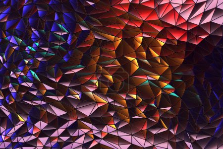 Photo for Colorful  polygonal pattern with triangles, geometric 3d texture - Royalty Free Image