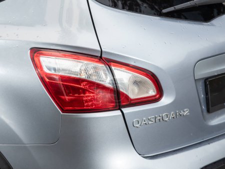 Photo for Novosibirsk, Russia -  October 25  , 2023:  Nissan Qashqai,   Close up detail on one of the LED taillights modern car. - Royalty Free Image