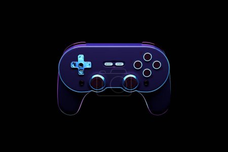 Photo for Purple wireless gamepad for gaming 3d render illustration. - Royalty Free Image