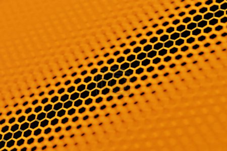Photo for 3d illustration of a  yellow honeycomb monochrome honeycomb for honey - Royalty Free Image