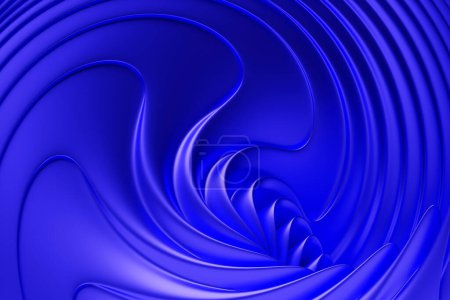 Foto de Rayas geométricas similares a las ondas. Resumen azul brillante patrón de líneas de cruce, enfoque suave - Imagen libre de derechos