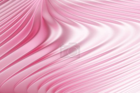 Geometrische Streifen ähnlich wie Wellen. Abstraktes rosa leuchtendes Kreuzungsmuster, weicher Fokus