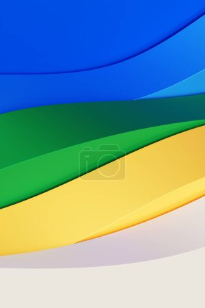 Photo for 3d illustration of a  abstract gradient background with lines. PRint from the waves. Modern graphic texture. Geometric pattern. - Royalty Free Image