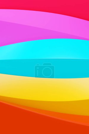 Foto de 3d ilustración de un fondo de gradiente abstracto con líneas. Impresión de las olas. Textura gráfica moderna. Patrón geométrico. - Imagen libre de derechos
