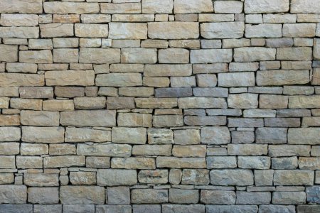 Photo for Background of brown-gray stone wall  . Pattern of slate wall texture and background - Royalty Free Image