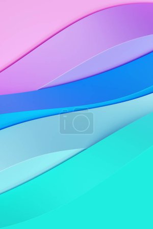 Photo for 3d illustration of a  abstract gradient background with lines. PRint from the waves. Modern graphic texture. Geometric pattern. - Royalty Free Image