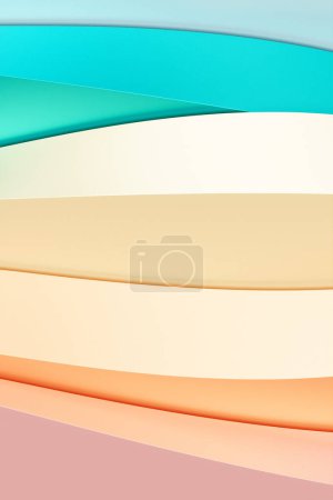 Foto de 3d ilustración de un fondo de degradado abstracto colorido clásico con líneas. Impresión de las olas. Textura gráfica moderna. Patrón geométrico. - Imagen libre de derechos