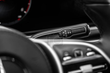 Photo for Gear shift. automatic transmission gear of car , car interior - Royalty Free Image