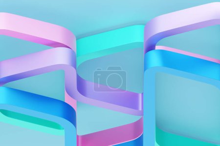 Photo for 3d illustration of geometric   colorful   pattern of simple geometric  shapes - Royalty Free Image