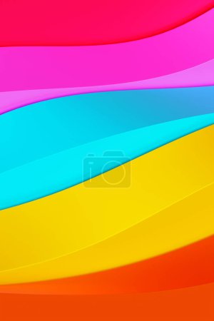 Photo for 3d pattern of multicolored abstract geometric lines, vertical orientation - Royalty Free Image