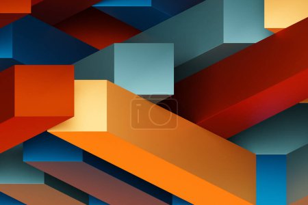 Photo for 3d illustration of     colorful stripes . Geometry  background, pattern - Royalty Free Image