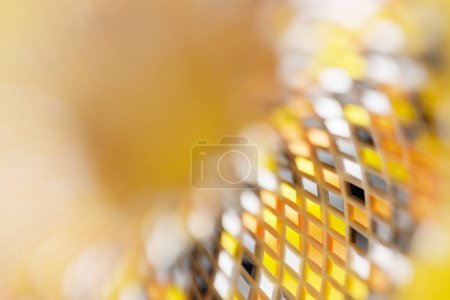 Photo for 3D illustration of volumetric colorful rhombuses,soft focus. Parallelogram pattern. technology geometry neon background - Royalty Free Image