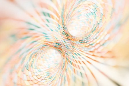 Photo for 3D rendering, perfect shape, colorful spiral, abstract background - Royalty Free Image