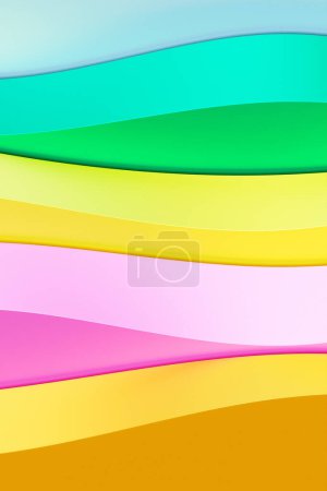 Foto de 3d patrón de líneas geométricas abstractas multicolores, orientación vertical - Imagen libre de derechos
