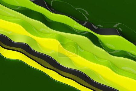 Photo for 3d illustration of a  colorful  abstract gradient background with lines. PRint from the waves. Modern graphic texture. Geometric pattern. - Royalty Free Image