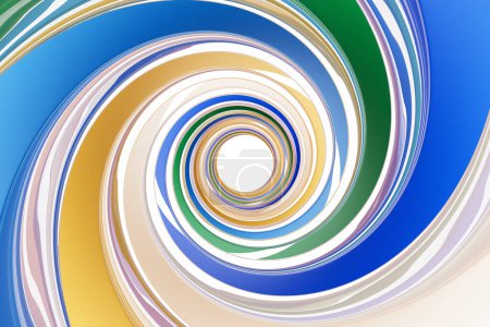 Foto de 3d ilustración de un portal de un círculo, pasarela Un primer plano de un túnel de colores. - Imagen libre de derechos