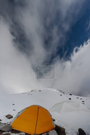 Photo for High camp of the chimborazo volcano in ecuador. High quality photo - Royalty Free Image