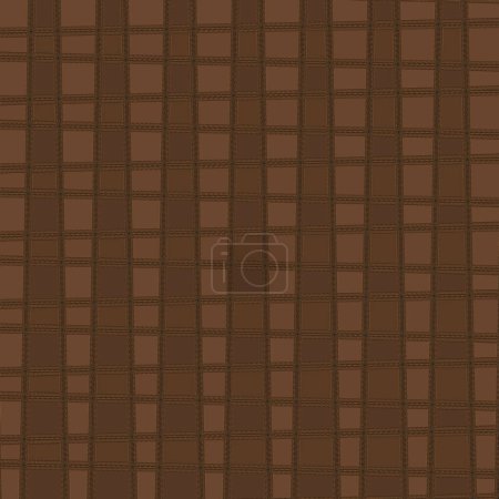 Téléchargez les photos : Vérifiez le tweed à carreaux marron et beige. Fond abstrait de différentes surfaces en zigzag avec texture chaotique naturelle en différentes couleurs, motif en bois texturé, texture en marqueterie de bois. - en image libre de droit