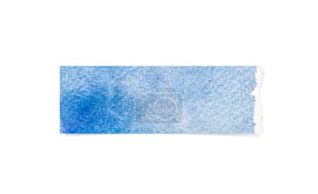 Photo for Torn paper edges. Blue ripped paper texture. Watercolor paint paper use for background with clipping path. Close up image. - Royalty Free Image