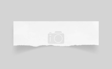 Photo for Torn paper edges. Ripped paper texture. Paper tag. White paper sheet for background with clipping path. Close up image. - Royalty Free Image