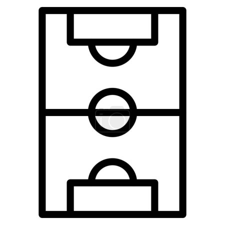 Ilustración de Icono del campo de fútbol. Signo abstracto y símbolo para el diseño de plantillas. Ilustración vectorial. - Imagen libre de derechos