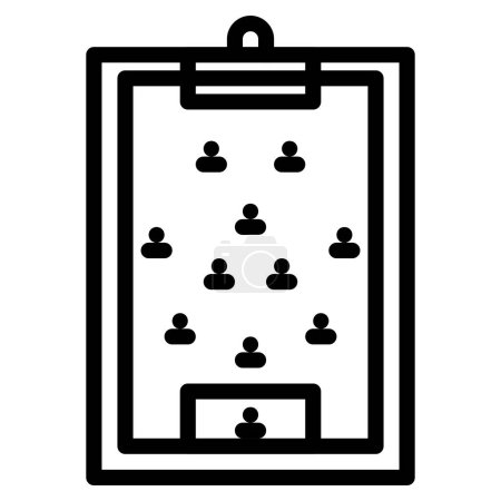 Ilustración de Icono de estrategia del plan de fútbol. Signo abstracto y símbolo para el diseño de plantillas. Ilustración vectorial. - Imagen libre de derechos