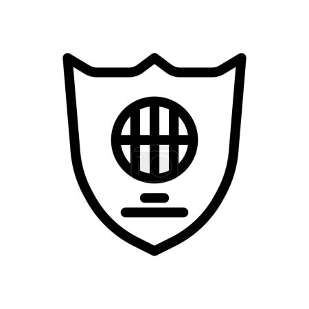 Téléchargez les illustrations : Logo du club de football icône. Signe abstrait et symbole pour la conception du modèle. Illustration vectorielle. - en licence libre de droit