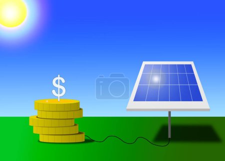 Foto de Guadagnare denaro con i pannelli fotovoltaici - Imagen libre de derechos