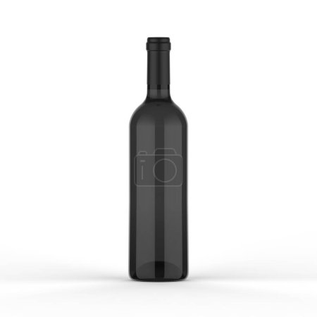 Photo for Wine bottle mockup for branding and mockup, 3d render illustration. - Royalty Free Image