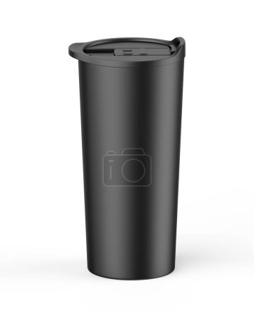 Photo for Vacuum coffee cup glass blank mockup template 3d illustration. - Royalty Free Image