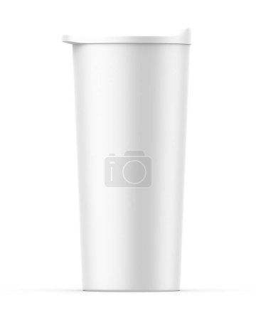 Foto de Vacío taza de café de vidrio en blanco maqueta plantilla 3d ilustración. - Imagen libre de derechos