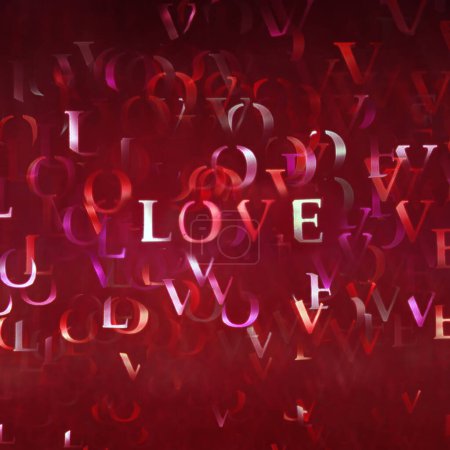 Photo for Love letters bokeh abstract background - Royalty Free Image