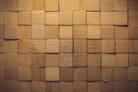 Téléchargez les photos : Mur de fond de surface en bois de blocs ou carreaux de bois. - en image libre de droit