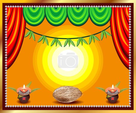 Illustration for Artistic creative indian celebration background vector illustration - Royalty Free Image