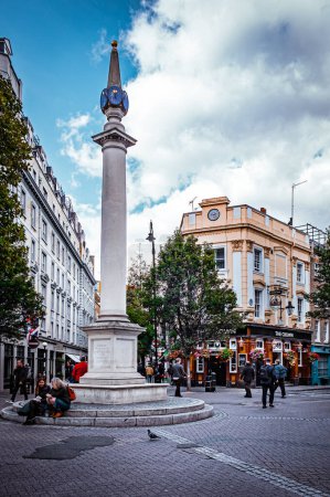 Photo for London, UK, Sept 2022, view of the Seven Dials, in the Camden Borough - Royalty Free Image