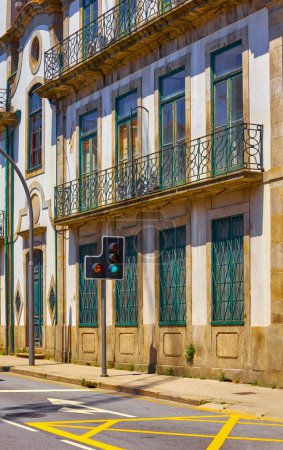 Photo for Porto, Portugal. Traditional houses with balconies on the sunny - Royalty Free Image