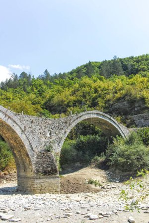 Photo for Amazing  view of Medieval Plakidas (Kalogeriko) Bridge at Pindus Mountains, Zagori, Epirus, Greece - Royalty Free Image