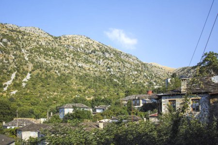 Photo for TSEPELOVO, EPIRUS, GREECE - AUGUST 27, 2023: Panorama of Village of Tsepelovo, Epirus, Greece - Royalty Free Image
