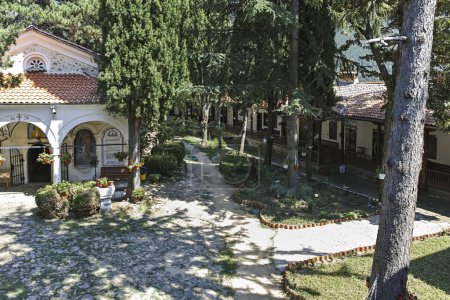 Panorama of Medieval Maglizh Monastery of Saint Nicholas, Stara Zagora region, Bulgaria
