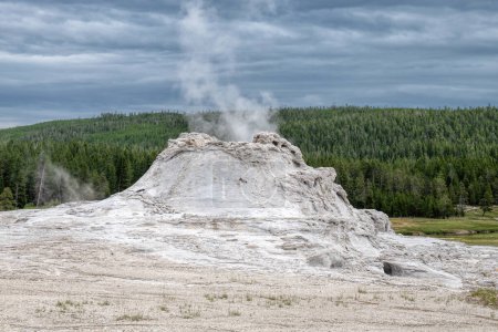 geothermal landscape at yellowstone
