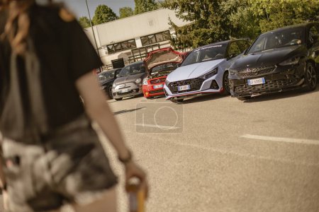 Photo for Photo featuring cars showcased at an automotive tuning event. - Royalty Free Image