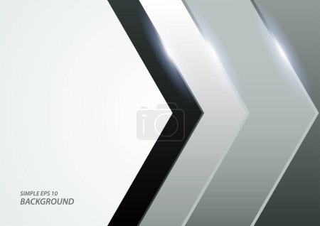 Illustration for Abstract simple background of black and white angle arrow in EPS 10 format - Royalty Free Image