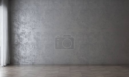Téléchargez les photos : Salon moderne et fond de mur vide design intérieur. rendu 3D - en image libre de droit